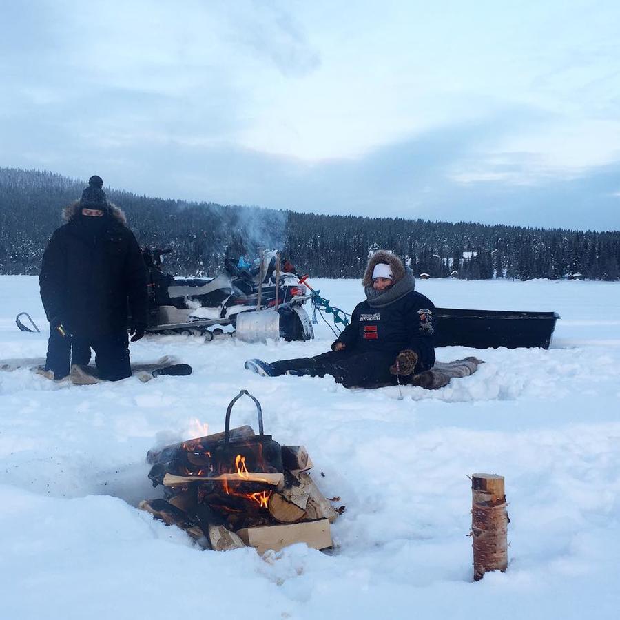 Camp Caroli Wooden Cabins Jukkasjärvi المظهر الخارجي الصورة