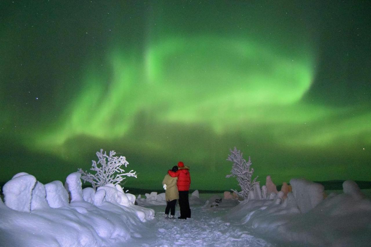 Camp Caroli Wooden Cabins Jukkasjärvi المظهر الخارجي الصورة